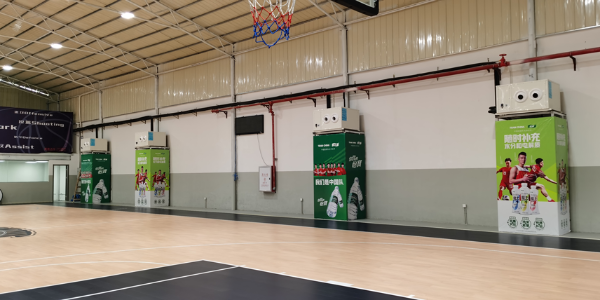 室內籃球館降溫空調安裝蒸發冷省電空調-臥式射流機組,，省電降溫效果好