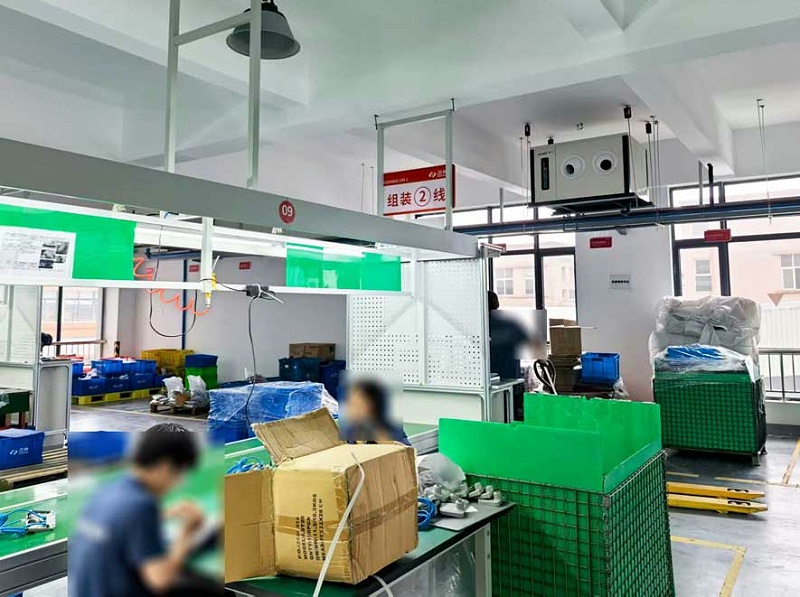 廠房降溫應(yīng)用蒸發(fā)冷省電空調(diào)-臥式射流空調(diào)機(jī)組